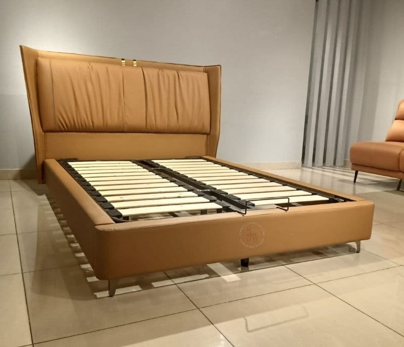 Image 4 for 1059 Half Leather Queen Size Cot (KORA)