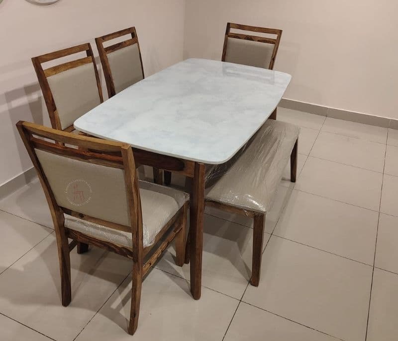 Image 5 for UL Scholar dining table 1+4 Chair +bench (BSK OTD)