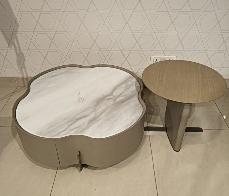 Image 4 for CT-3163 1+1 Wooden Metal With Marbel Top (KORA OTD)