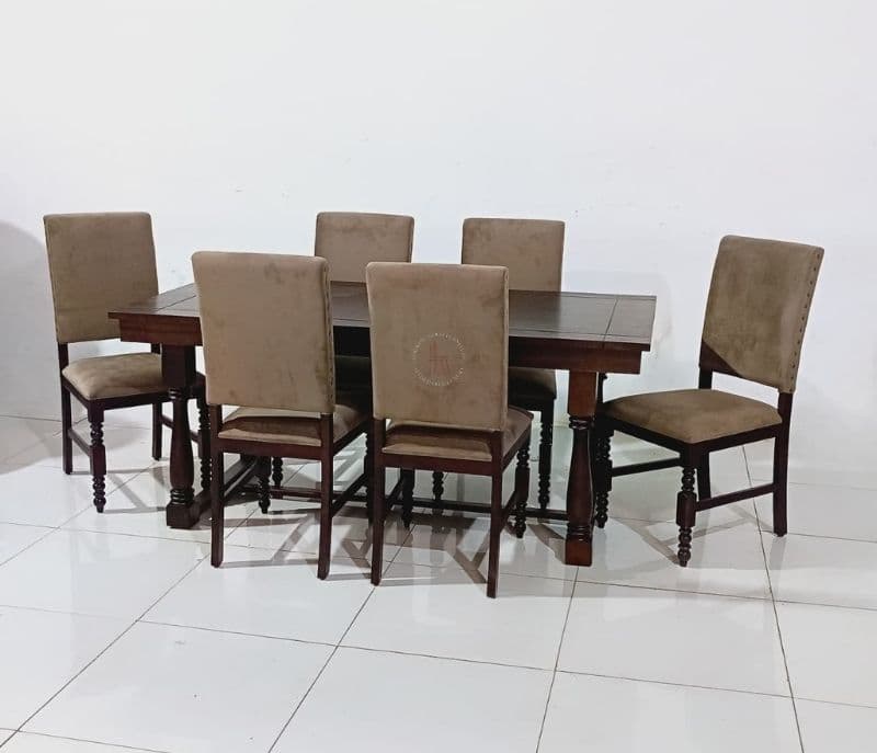 Image 2 for Fortress-DT-6-seater dining table 1+6 (WH OTD)