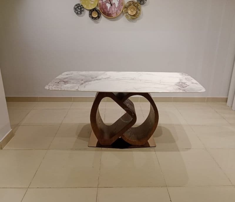 Image 13 for 673/B609 6 chairs with marble top (BTM OTD)