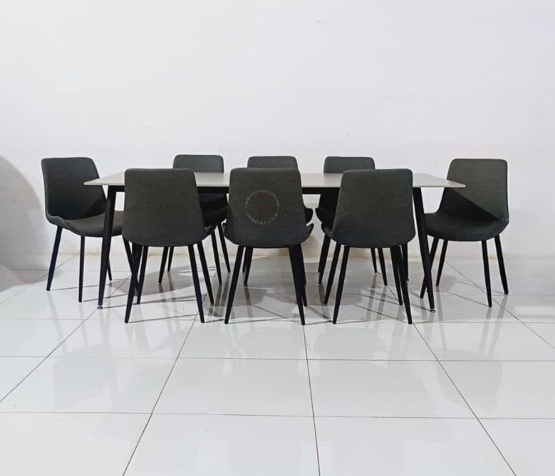 Image 2 for Mendy Armanigrey-1+8 dining set (WH OTD)