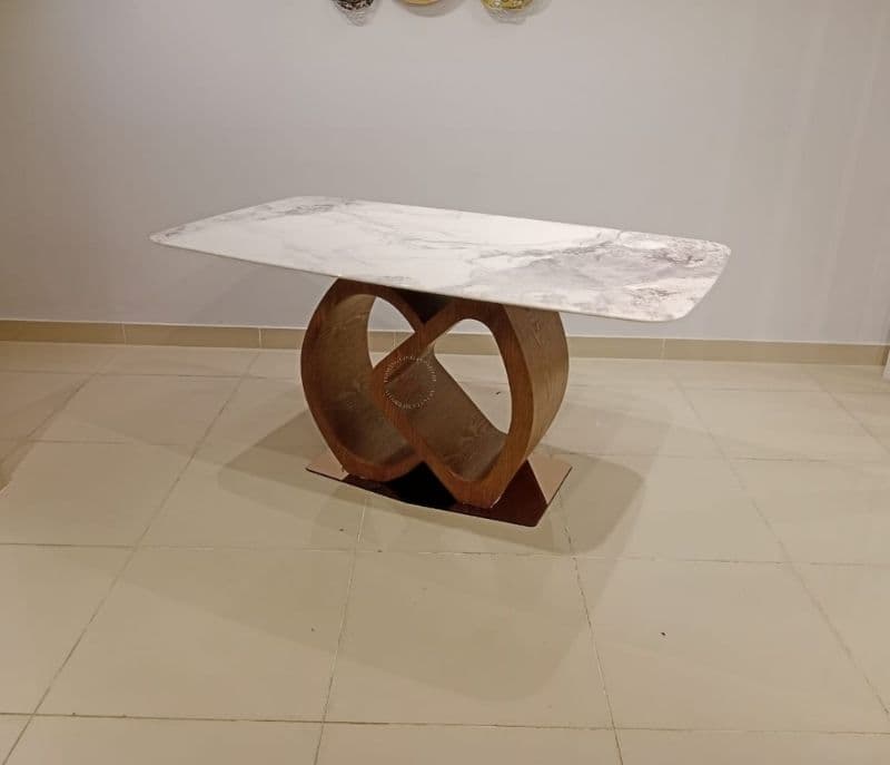 Image 12 for 673/B609 6 chairs with marble top (BTM OTD)