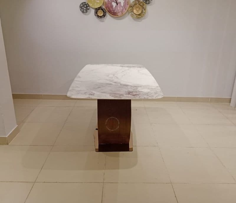 Image 11 for 673/B609 6 chairs with marble top (BTM OTD)