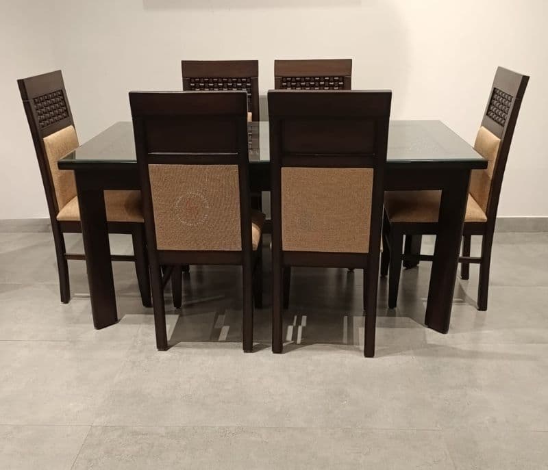 Image 3 for Chocolate Dining set with 6 chair (EC OTD)