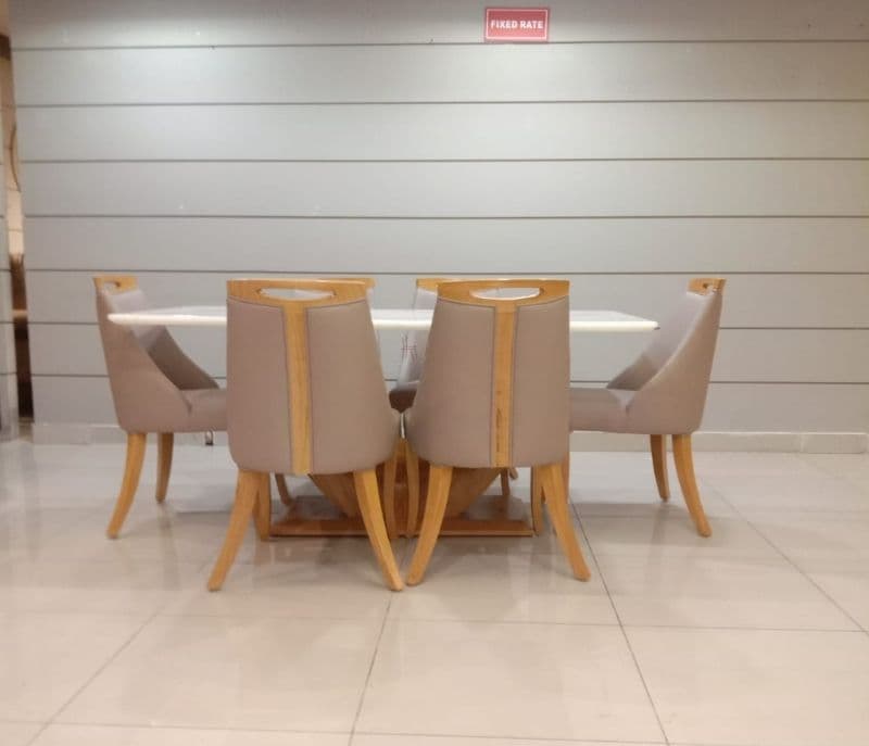 Image 5 for Sammy dt 6 chairs with marble top table(EC OTD)