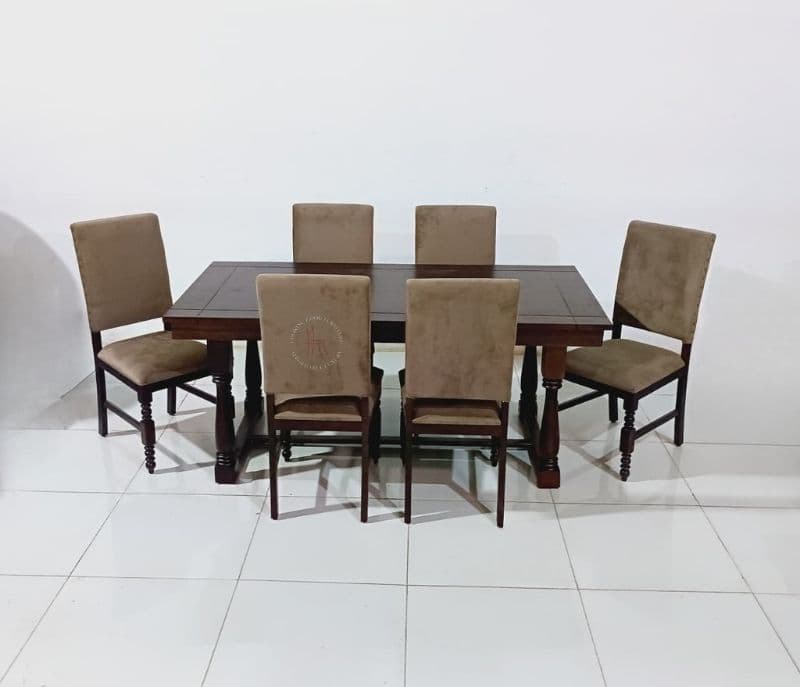 Image 4 for Fortress-DT-6-seater dining table 1+6 (WH OTD)