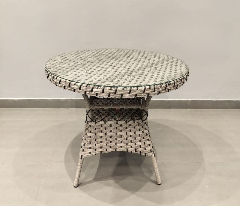 Image 9 for Garden set - 189/190 Artificial Cane & Metal & Glass Top (CP OTD)