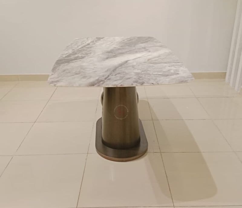 Image 9 for T03/BA03 Dining set 1+6 chairs with marble top table(BTM OTD)