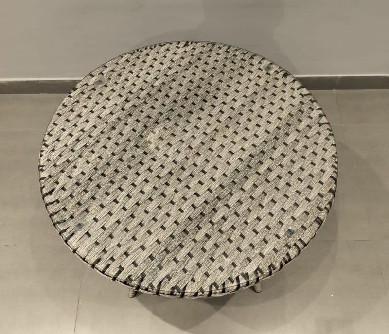 Image 7 for Garden set - 189/190 Artificial Cane & Metal & Glass Top (CP OTD)