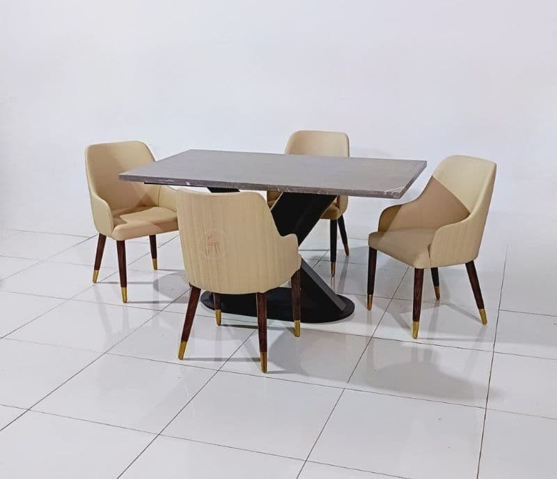 Image 2 for Dinning base DT axe ms+ dinning chair ash 334+ italian design marble 5x5 grey milano (WF OTD)