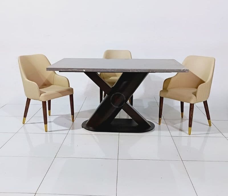 Image 4 for Dinning base DT axe ms+ dinning chair ash 334+ italian design marble 5x5 grey milano (WF OTD)