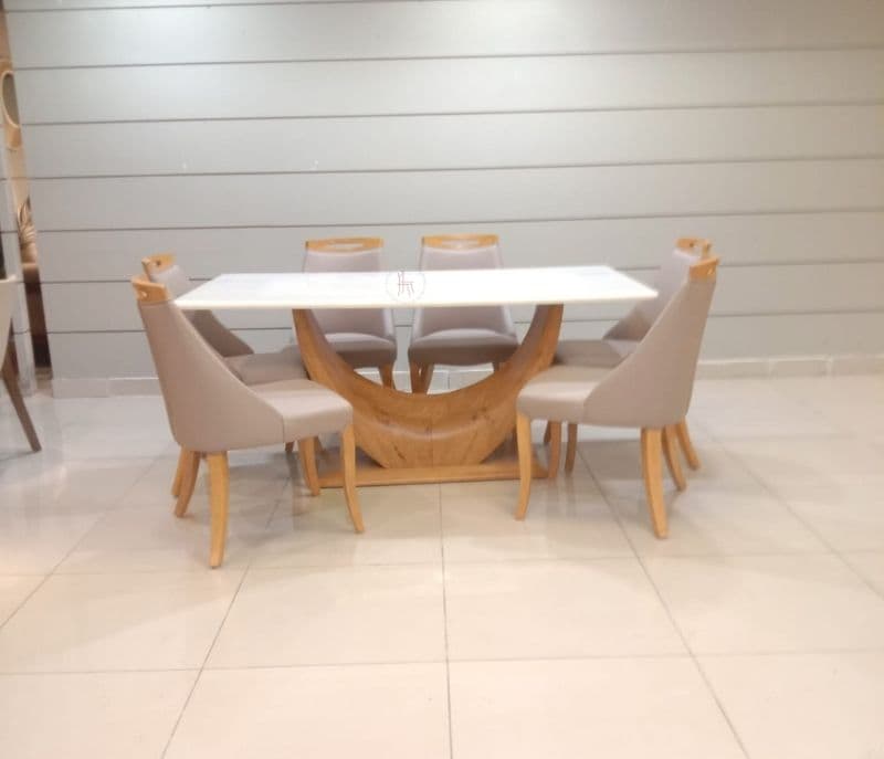 Image 3 for Sammy dt 6 chairs with marble top table(EC OTD)