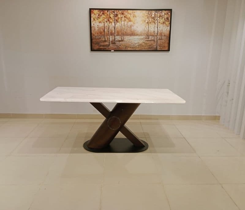 Image 12 for AXE /DC334 dining set 6 chairs with marble top (HYD OTD)