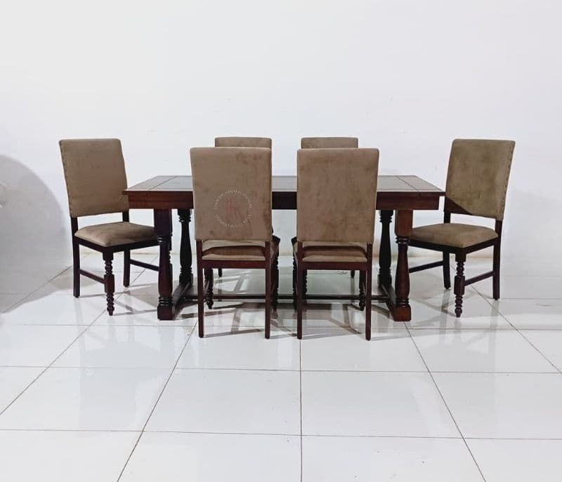 Image 5 for Fortress-DT-6-seater dining table 1+6 (WH OTD)
