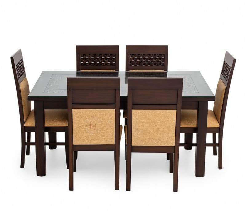 Chocolate Dining set with 6 chair (EC OTD)