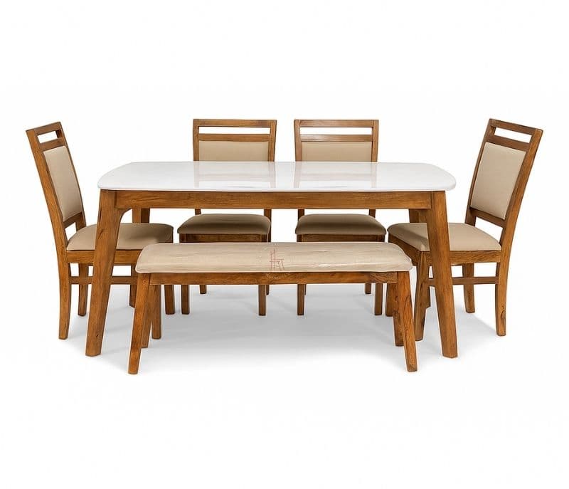 UL Scholar dining table 1+4 Chair +bench (BSK OTD)