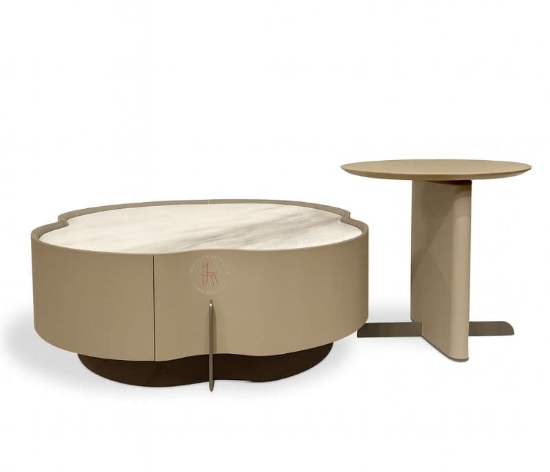 CT-3163 1+1 Wooden Metal With Marbel Top (KORA OTD)