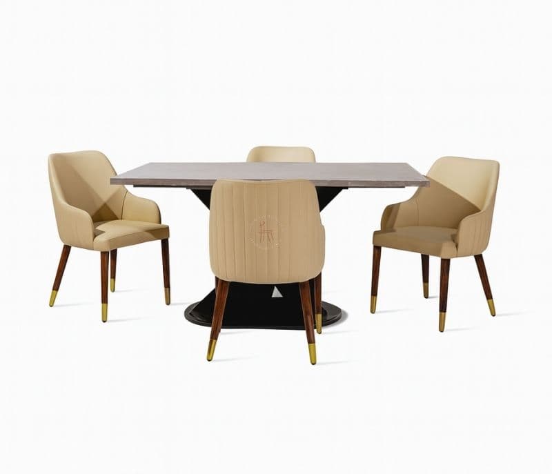 Dinning base DT axe ms+ dinning chair ash 334+ italian design marble 5x5 grey milano (WF OTD)