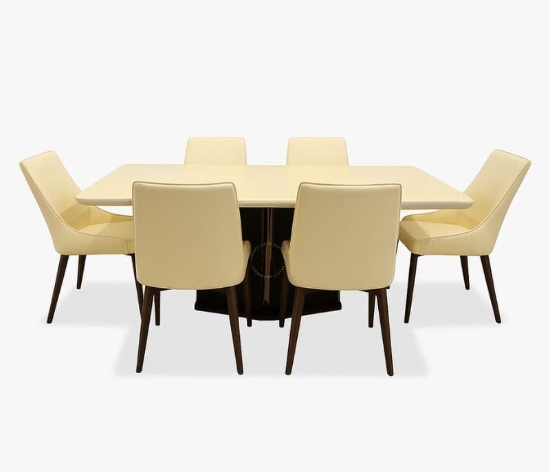 Candy / DC 375 dining table 6 chairs with marble top (HYD OTD)