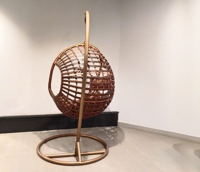 Image 5 for Swing-56 Single Seater Hanging With Stand Metal Artificial Cane (CP OTD)