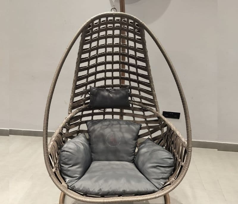 Image 5 for Swing-61 Single Seater Hanging With Stand Metal Artificial Cane (CP OTD)