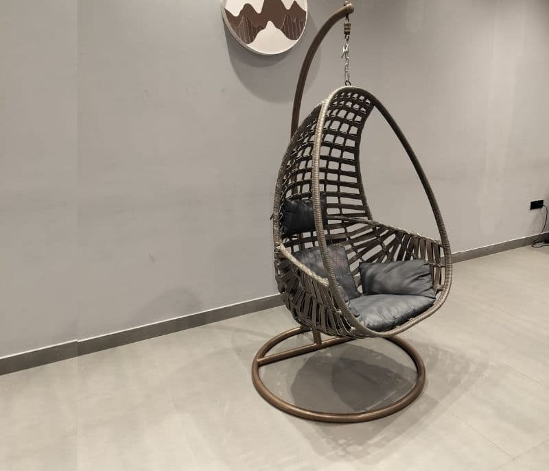 Image 3 for Swing-61 Single Seater Hanging With Stand Metal Artificial Cane (CP OTD)