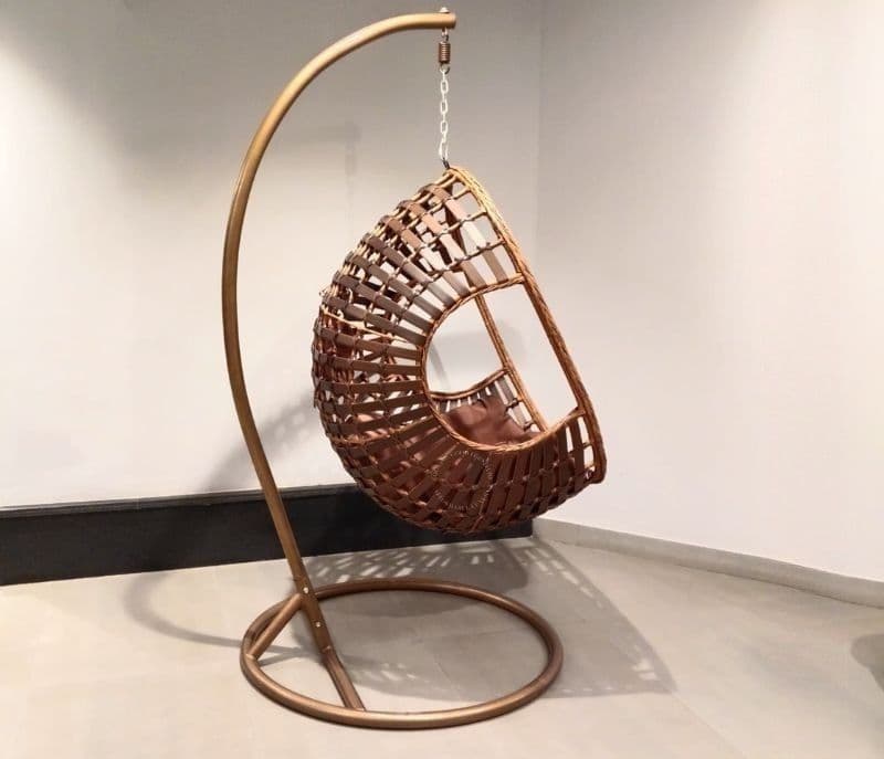 Image 3 for Swing-56 Single Seater Hanging With Stand Metal Artificial Cane (CP OTD)