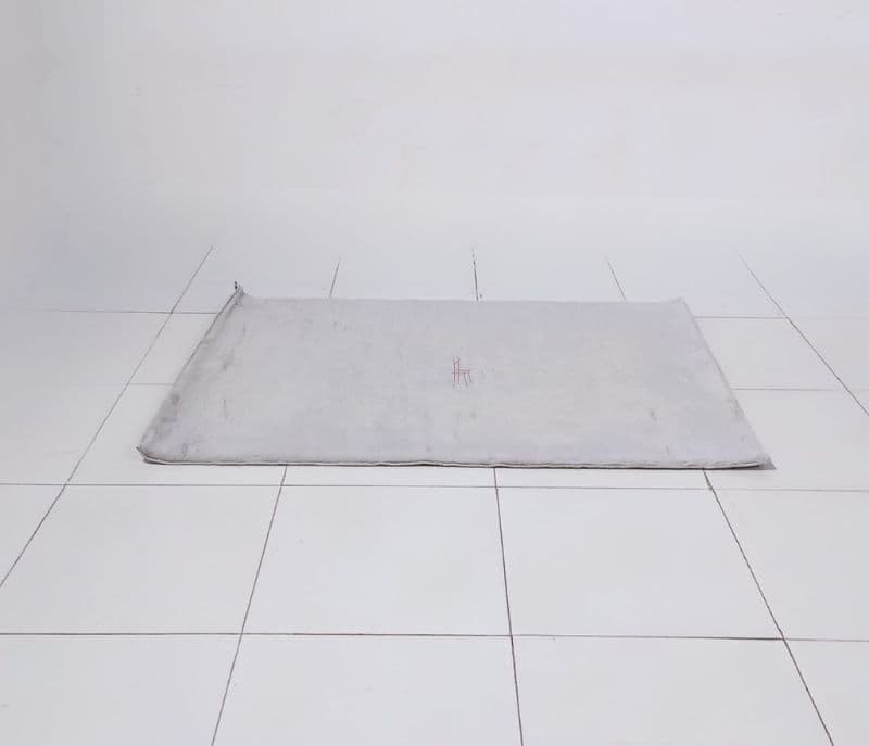 Image 3 for Rabbit Fur Carpet Size 4X6 Silver Polyester (SKN OTD)