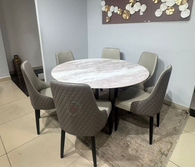 Image 3 for 623 Dining set 1+6 Chairs +Marbel Top Table (BWD OTD)(SKN OTD)