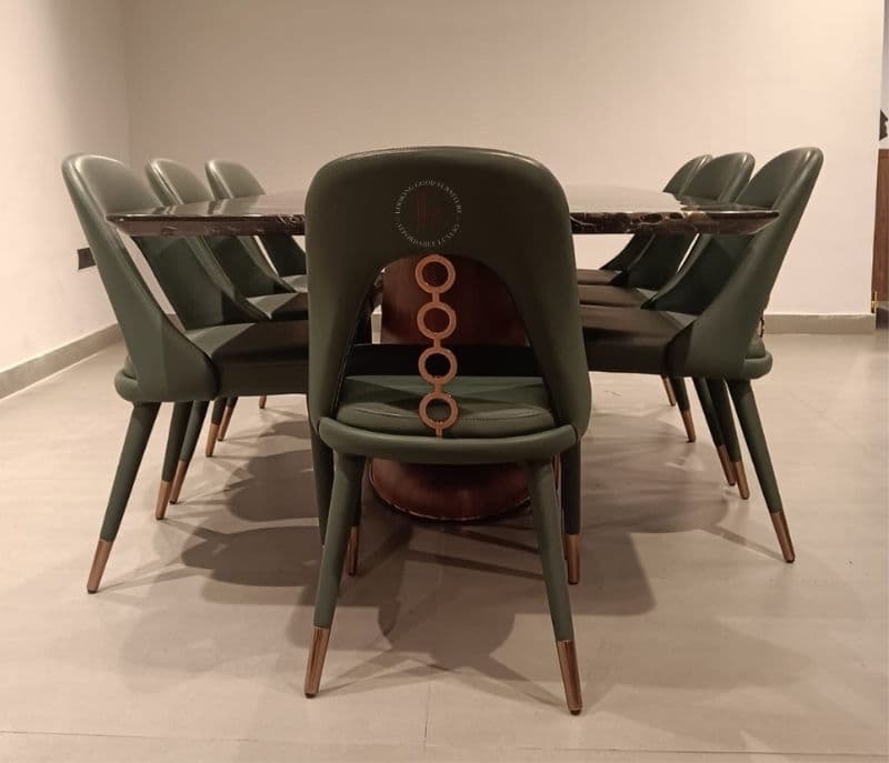 Image 7 for D/Set 8+1 (2310/824) 8+1 Chairs Marble Top Table (CP OTD)