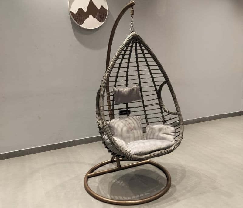 Image 2 for Swing-62 Single Seater Hanging With Stand Metal Artificial Cane (CP OTD)