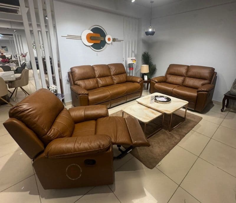 Image 3 for JH R174 Franklin Sofa Body Touch Leather 3RR +2RR +1 R Power Recliner (BWD OTD