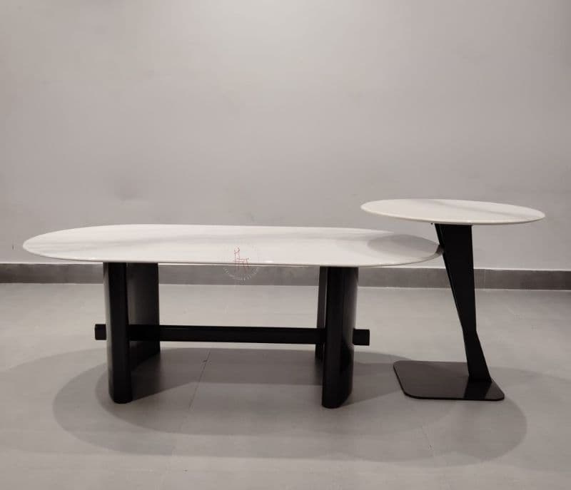 Image 2 for Centre Table - AH6092 Metal Base Marbel Top (CP OTD)