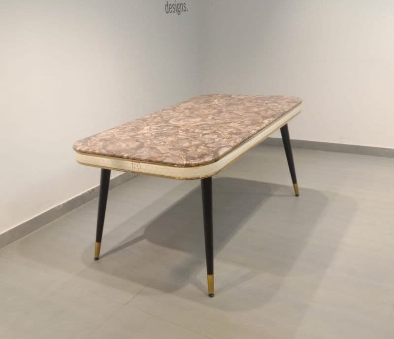 Image 8 for C-140/282-2#160*90 / Y10 Chairs 1+6 Table Marble with Ms leatherette (EC)