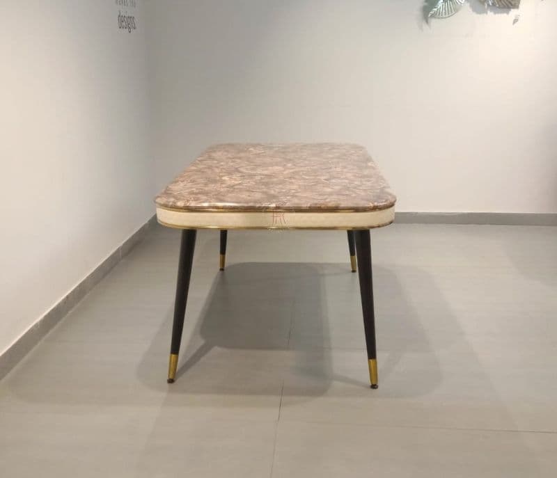 Image 10 for C-140/282-2#160*90 / Y10 Chairs 1+6 Table Marble with Ms leatherette (EC)