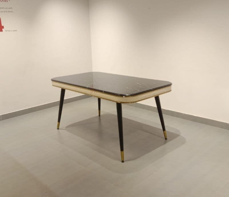 Image 8 for C140 T706 /Y10 Ch 1+6 Chairs Table  Marble top with Leatherette upholstery (EC)