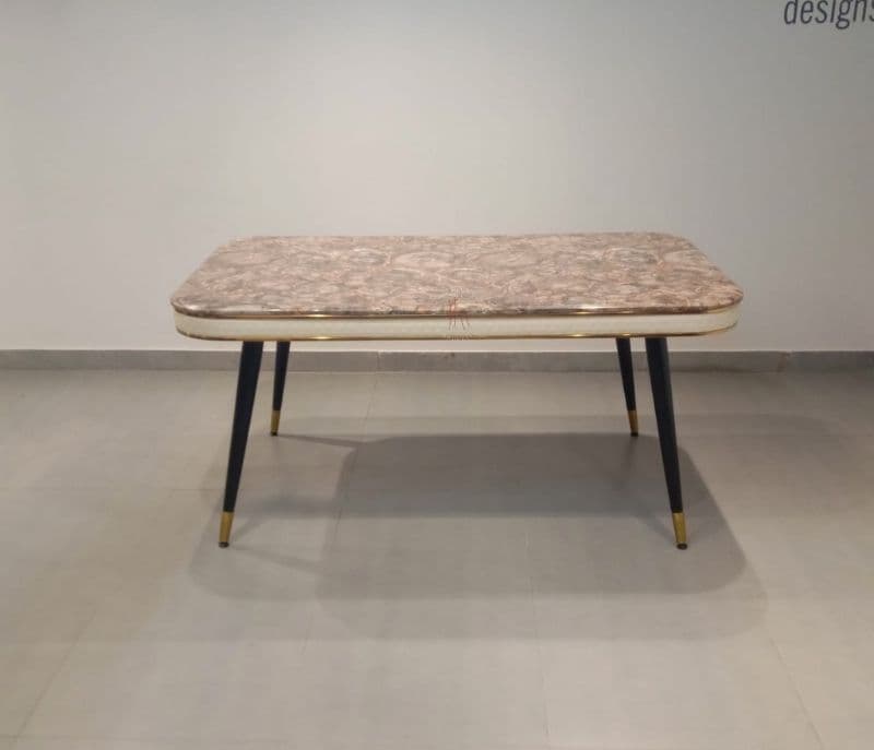 Image 9 for C-140/282-2#160*90 / Y10 Chairs 1+6 Table Marble with Ms leatherette (EC)