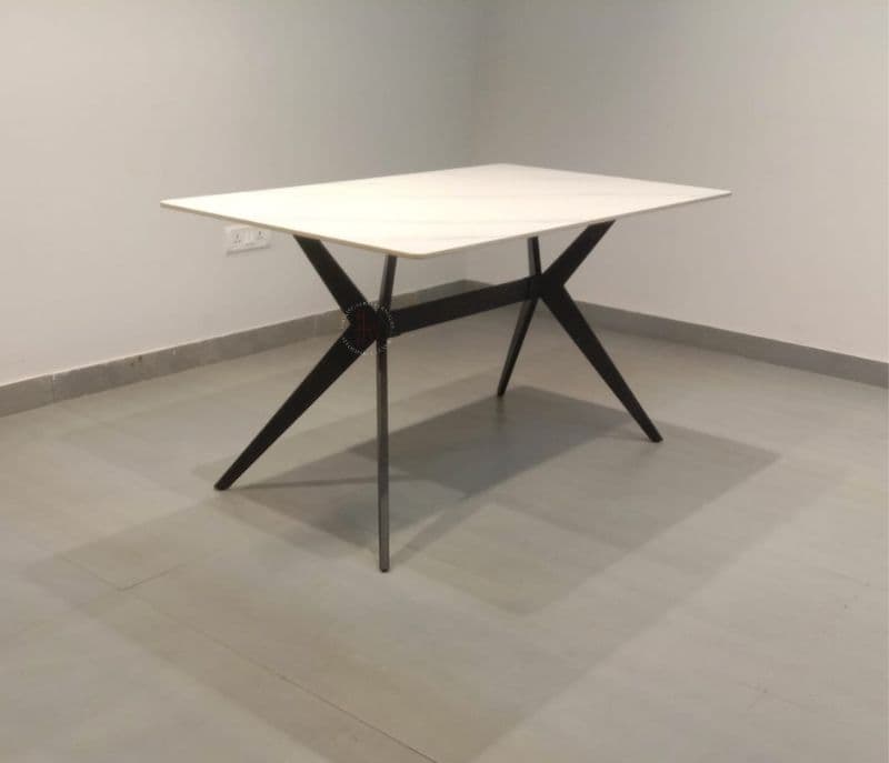 Image 7 for C-127 140 X 80 Table X009 Dark Grey Chairs 1+4 Table Marble with Ms leatherette (EC)