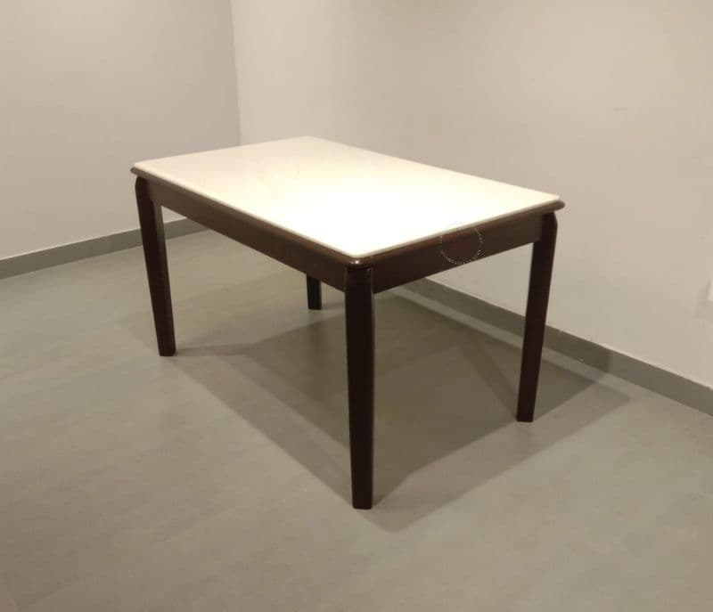 Image 8 for 30687-A-86/Y28-2 1+4 Chairs Table Marble top with Suede upholstery (EC)