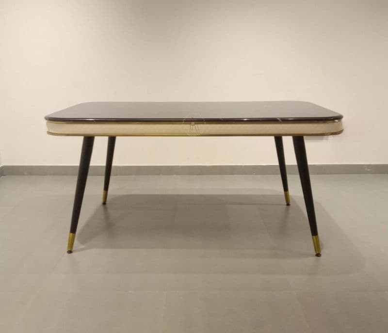 Image 10 for C140 T706 /Y10 Ch 1+6 Chairs Table  Marble top with Leatherette upholstery (EC)