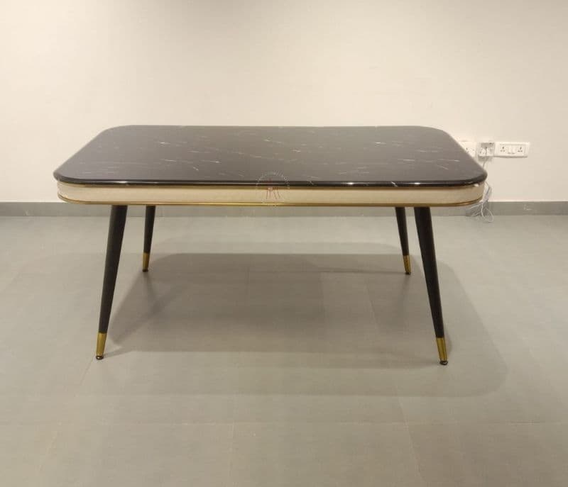 Image 9 for C140 T706 /Y10 Ch 1+6 Chairs Table  Marble top with Leatherette upholstery (EC)