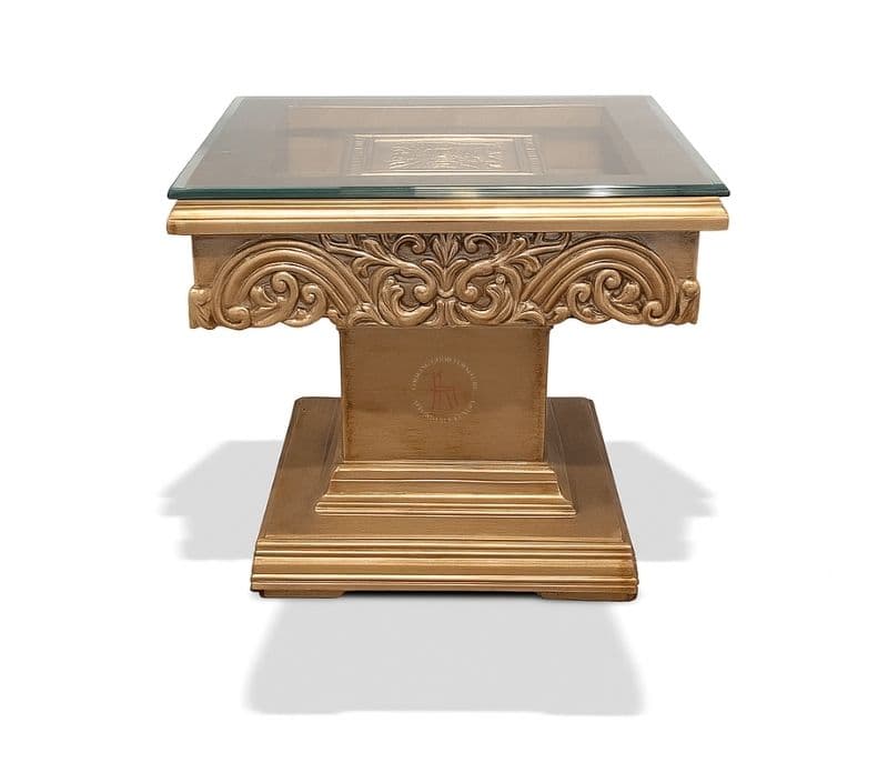 Artison side table with top glass (HYD OTD)