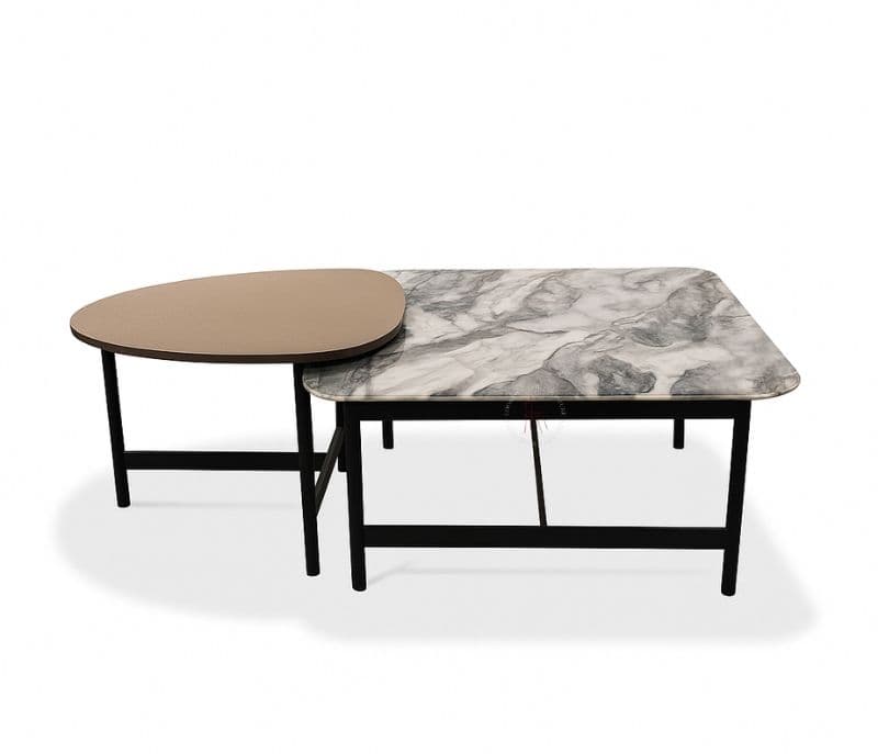Centre Table - 6#6 Metal Base & Marble & HDF Top (CP OTD)