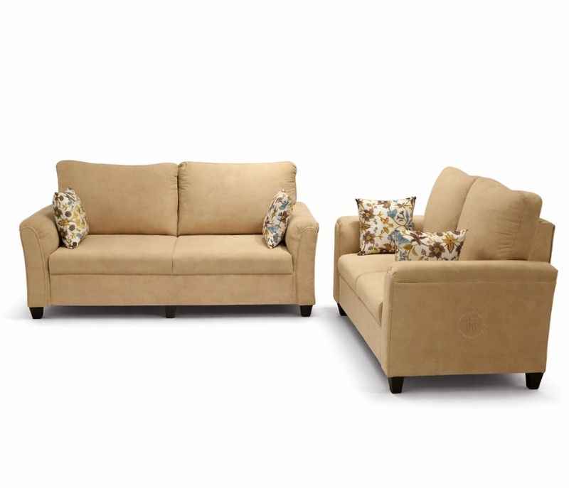 Image 3 for Aldo Royale Sofa 3+2 Seater Velvet Suede Fabric (Irish Cream) (WF)(EC)(BTM)(BWD)