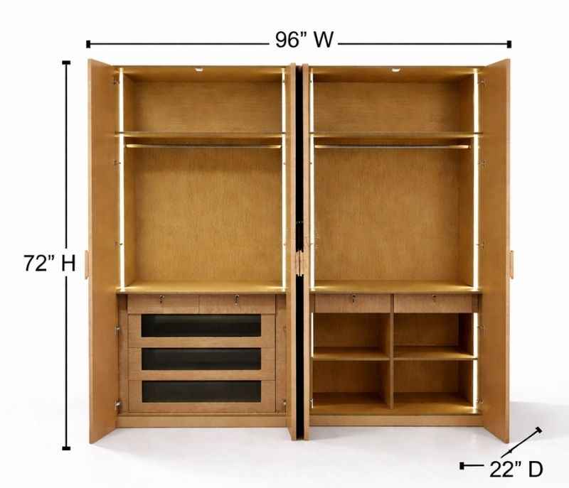 Image 15 for 45003 Bedroom Set King Size 72x78 With Hydraulic Storage + 2 Bed Side Table + 4 Door Wardrobe (WF OTD)