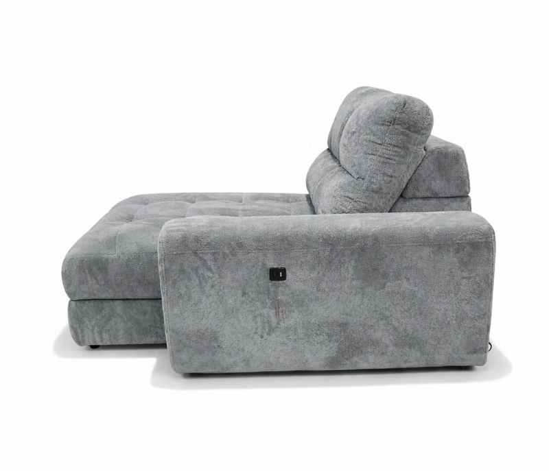 Image 17 for 80552 Electric Slider 3+ Lounger Velvet Suede Fabric (BS-CP)