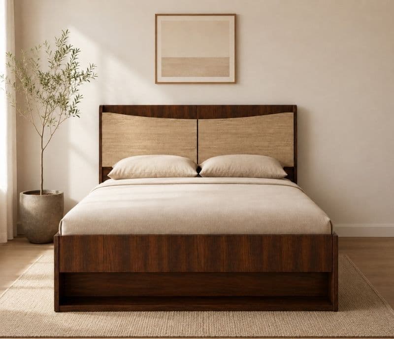 Image 1 for Wav King Bed Full Lift Engineered Wood Bed (WI)