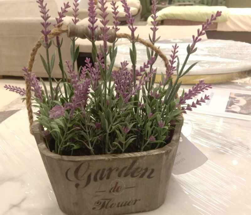 Image 2 for O-BO-110 Floral Arrangements Faux Lavender Flower Plant Home Office Décor 2 Pc Set