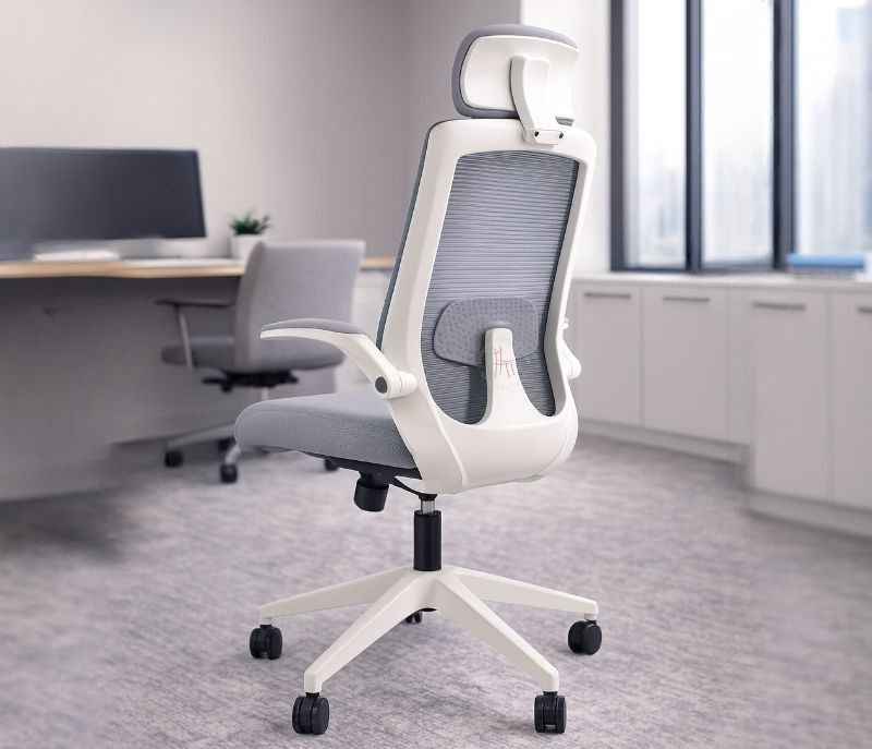 Image 2 for Amaze HB White Mesh HB High Back Workstation Mesh Executive